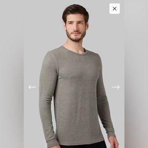 Mens Midweight Waffle Baselayer Crewtop